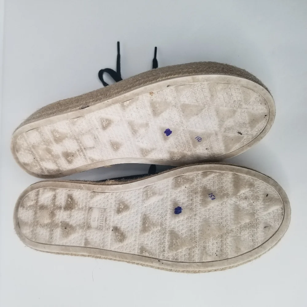 SCHUTZ Luana Espadrille Platform Tie Sneakers